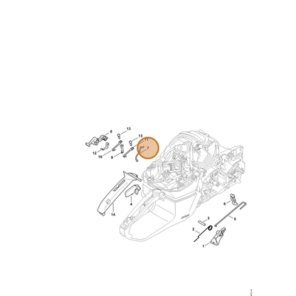 STIHL part 1142-185-1901 — IPL diagram snippet (6x zoom, amber highlight)