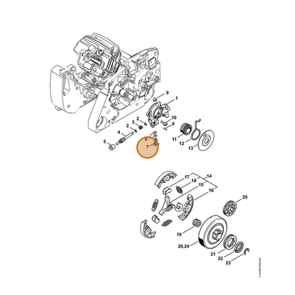 STIHL part 1142-647-4800 — IPL diagram snippet (6x zoom, amber highlight)