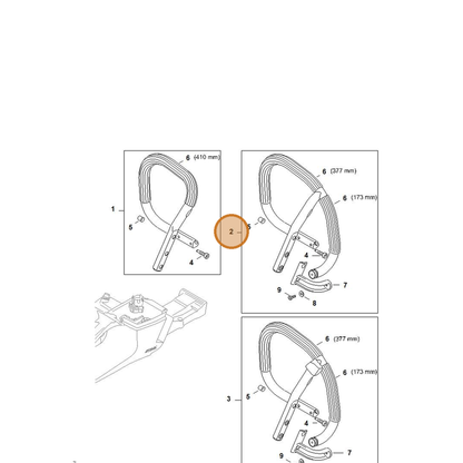 STIHL part 1142-790-3700 — IPL diagram snippet (6x zoom, amber highlight)