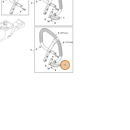 STIHL part 1142-791-5500 — IPL diagram snippet (6x zoom, amber highlight)