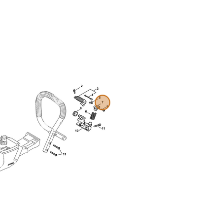 STIHL part 1142-792-2902 — IPL diagram snippet (6x zoom, amber highlight)