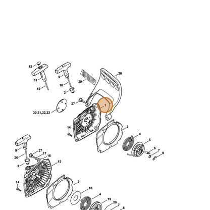 STIHL part 1143-080-1803 — IPL diagram snippet (6x zoom, amber highlight)