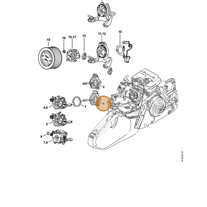 STIHL part 1143-120-0901 — IPL diagram snippet (6x zoom, amber highlight)