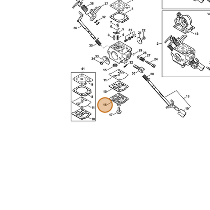 STIHL part 1143-120-2600 — IPL diagram snippet (6x zoom, amber highlight)