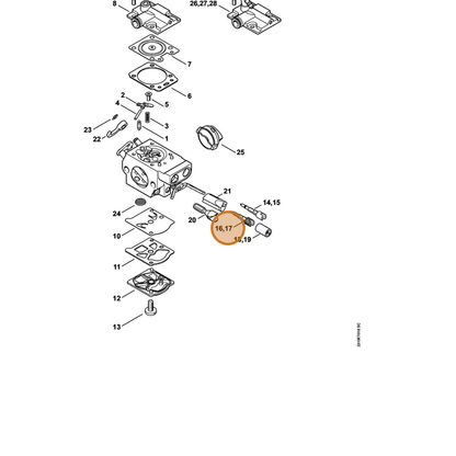 STIHL part 1143-120-6700 — IPL diagram snippet (6x zoom, amber highlight)