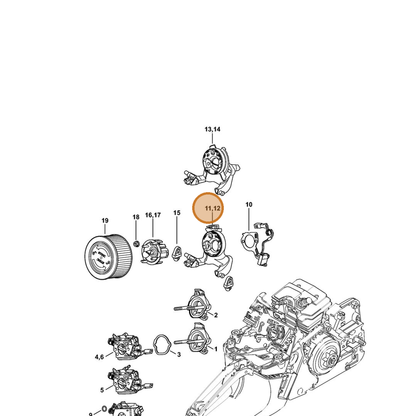 STIHL part 1143-141-0904 — IPL diagram snippet (6x zoom, amber highlight)
