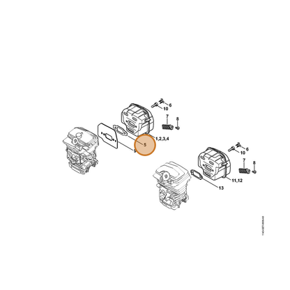 STIHL part 1143-149-0603 — IPL diagram snippet (6x zoom, amber highlight)