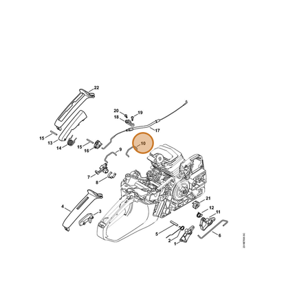 STIHL part 1143-185-1905 — IPL diagram snippet (6x zoom, amber highlight)