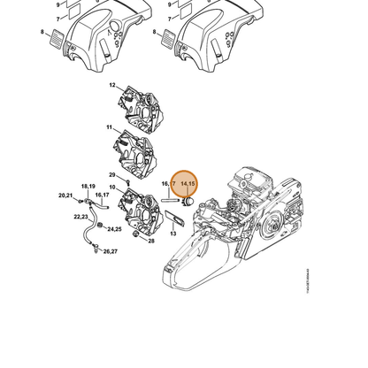 STIHL part 1143-350-6200 — IPL diagram snippet (6x zoom, amber highlight)