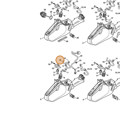 STIHL part 1143-937-5000 — IPL diagram snippet (6x zoom, amber highlight)