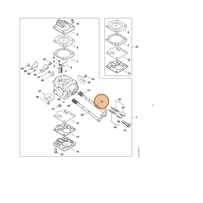 STIHL part 1144-120-7102 — IPL diagram snippet (6x zoom, amber highlight)