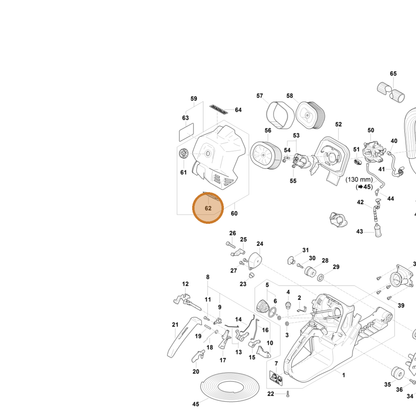 STIHL part 1144-141-4000 — IPL diagram snippet (6x zoom, amber highlight)