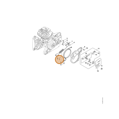 STIHL part 1144-160-5500 — IPL diagram snippet (6x zoom, amber highlight)