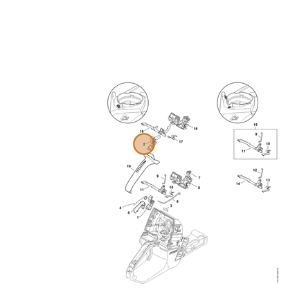STIHL part 1144-180-1501 — IPL diagram snippet (6x zoom, amber highlight)