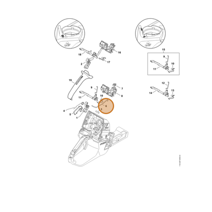 STIHL part 1144-182-1500 — IPL diagram snippet (6x zoom, amber highlight)