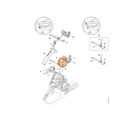 STIHL part 1144-442-1602 — IPL diagram snippet (6x zoom, amber highlight)