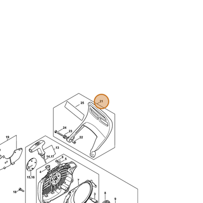 STIHL part 1144-790-9101 — IPL diagram snippet (6x zoom, amber highlight)