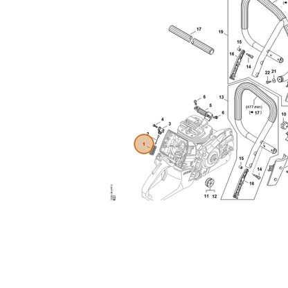STIHL part 1144-791-3100 — IPL diagram snippet (6x zoom, amber highlight)