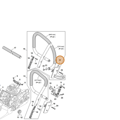 STIHL part 1144-791-5500 — IPL diagram snippet (6x zoom, amber highlight)