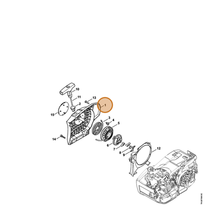 STIHL part 1145-080-1806 — IPL diagram snippet (6x zoom, amber highlight)