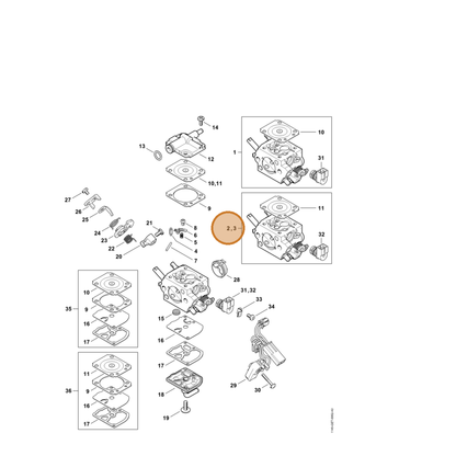 STIHL part 1145-120-0626 — IPL diagram snippet (6x zoom, amber highlight)