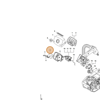 STIHL part 1145-120-4100 — IPL diagram snippet (6x zoom, amber highlight)