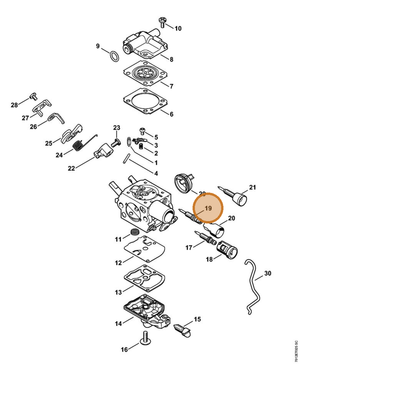 STIHL part 1145-120-6800 — IPL diagram snippet (6x zoom, amber highlight)