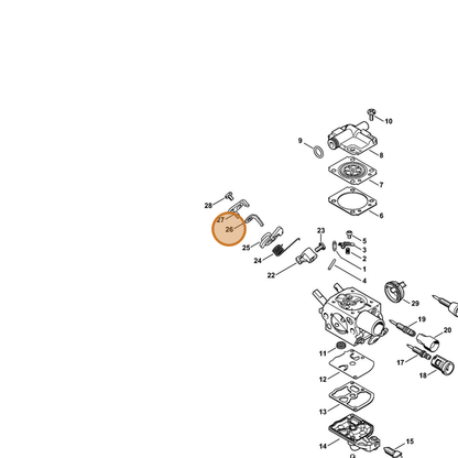 STIHL part 1145-121-6600 — IPL diagram snippet (6x zoom, amber highlight)