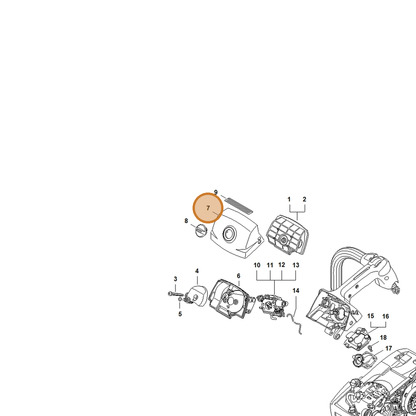 STIHL part 1145-140-1900 — IPL diagram snippet (6x zoom, amber highlight)