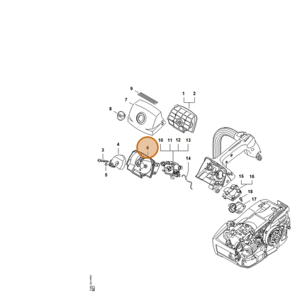 STIHL part 1145-141-0900 — IPL diagram snippet (6x zoom, amber highlight)