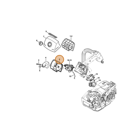 STIHL part 1145-141-0902 — IPL diagram snippet (6x zoom, amber highlight)