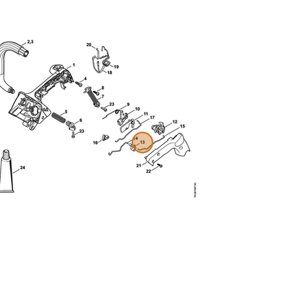 STIHL part 1145-182-0402 — IPL diagram snippet (6x zoom, amber highlight)