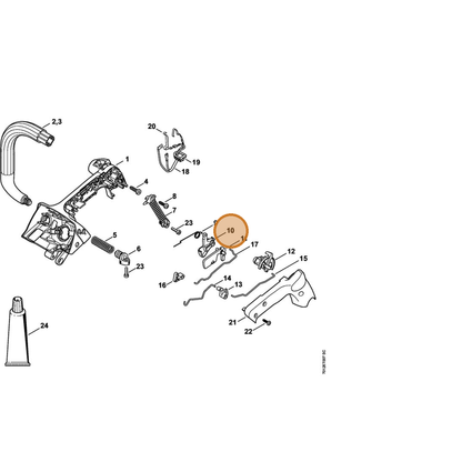 STIHL part 1145-182-1000 — IPL diagram snippet (6x zoom, amber highlight)