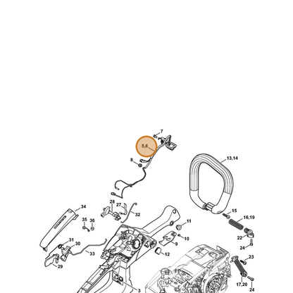 STIHL part 1145-440-3003 — IPL diagram snippet (6x zoom, amber highlight)