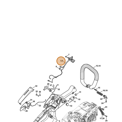 STIHL part 1145-440-3005 — IPL diagram snippet (6x zoom, amber highlight)