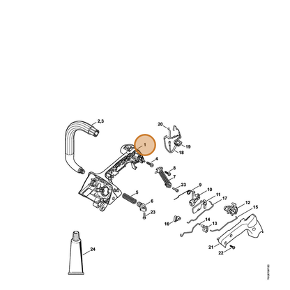 STIHL part 1145-790-1014 — IPL diagram snippet (6x zoom, amber highlight)
