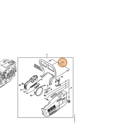 STIHL part 1145-790-9102 — IPL diagram snippet (6x zoom, amber highlight)