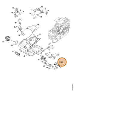 STIHL part 1145-790-9903 — IPL diagram snippet (6x zoom, amber highlight)