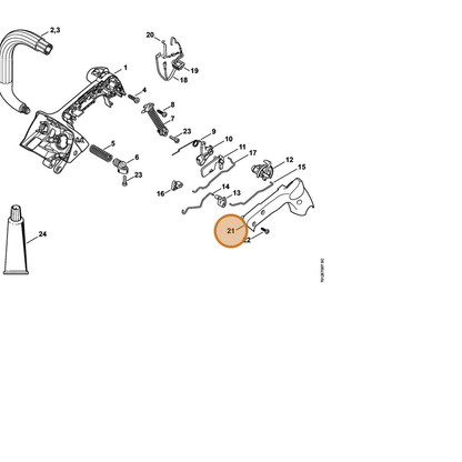 STIHL part 1145-791-0600 — IPL diagram snippet (6x zoom, amber highlight)