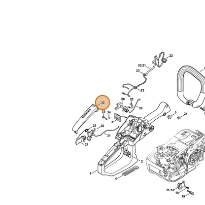 STIHL part 1145-791-0601 — IPL diagram snippet (6x zoom, amber highlight)