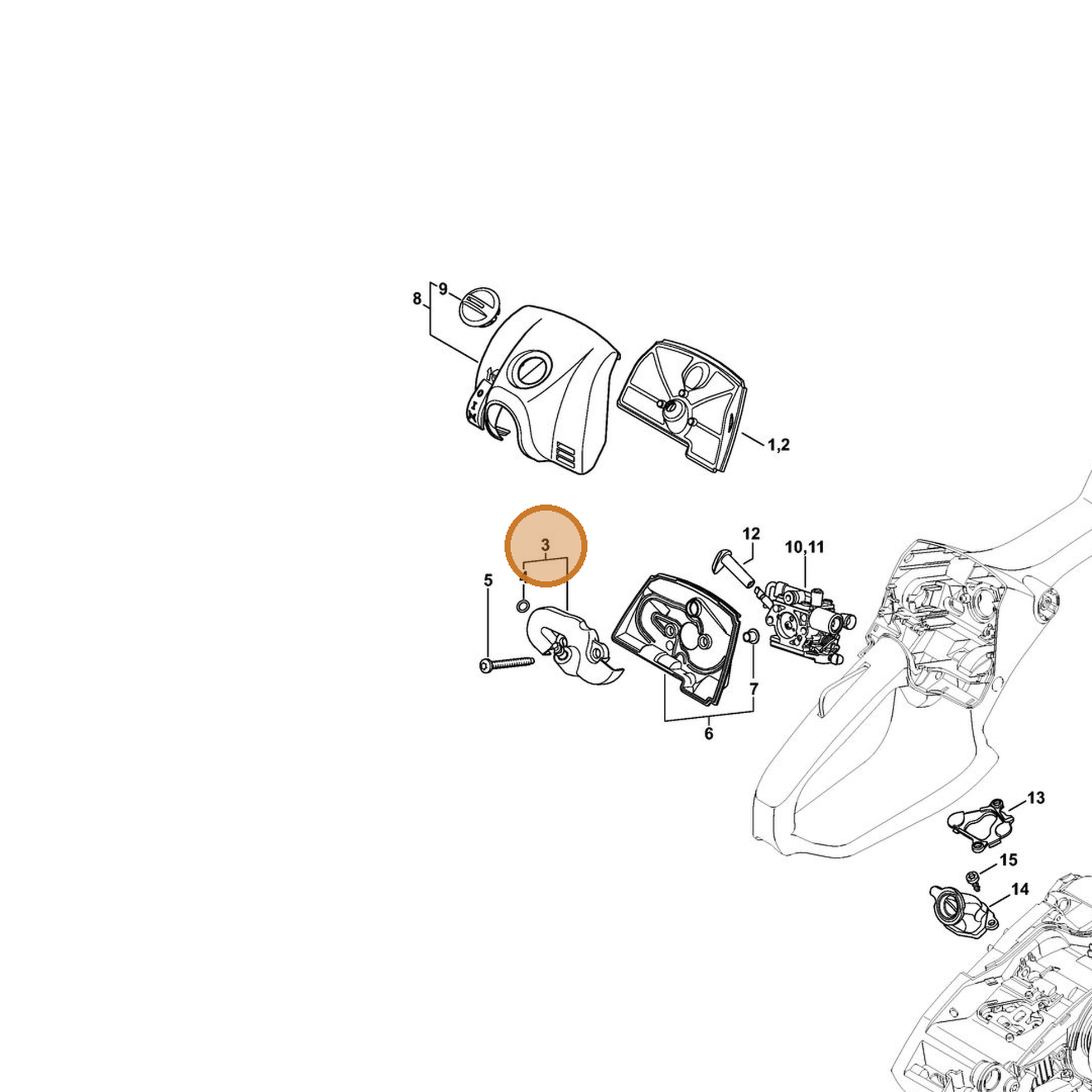 STIHL part 1146-120-4101 — IPL diagram snippet (6x zoom, amber highlight)