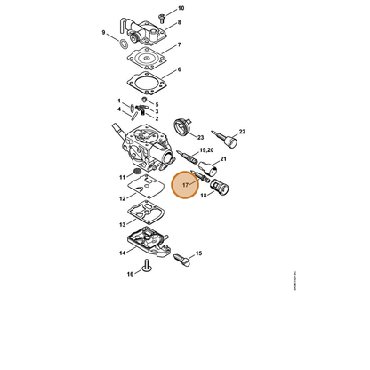 STIHL part 1146-122-6700 — IPL diagram snippet (6x zoom, amber highlight)