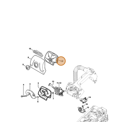 STIHL part 1146-140-4402 — IPL diagram snippet (6x zoom, amber highlight)