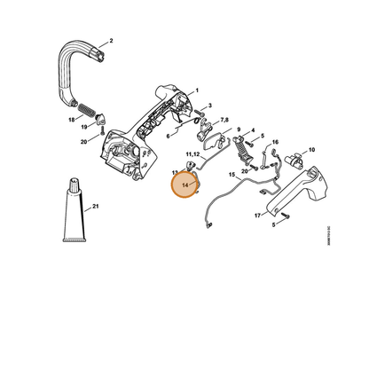 STIHL part 1146-182-1503 — IPL diagram snippet (6x zoom, amber highlight)