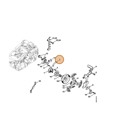 STIHL part 1146-647-5700 — IPL diagram snippet (6x zoom, amber highlight)