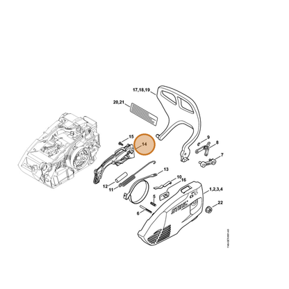 STIHL part 1146-648-7700 — IPL diagram snippet (6x zoom, amber highlight)