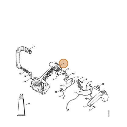 STIHL part 1146-790-1002 — IPL diagram snippet (6x zoom, amber highlight)