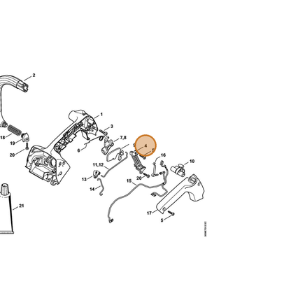 STIHL part 1146-790-8300 — IPL diagram snippet (6x zoom, amber highlight)