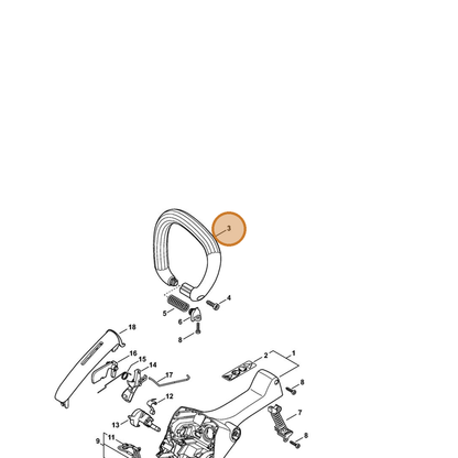 STIHL part 1146-791-1701 — IPL diagram snippet (6x zoom, amber highlight)