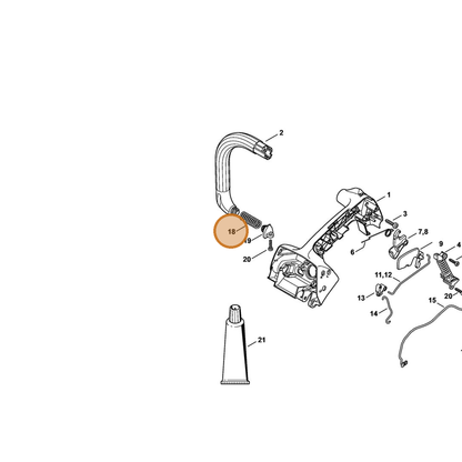 STIHL part 1146-791-3102 — IPL diagram snippet (6x zoom, amber highlight)